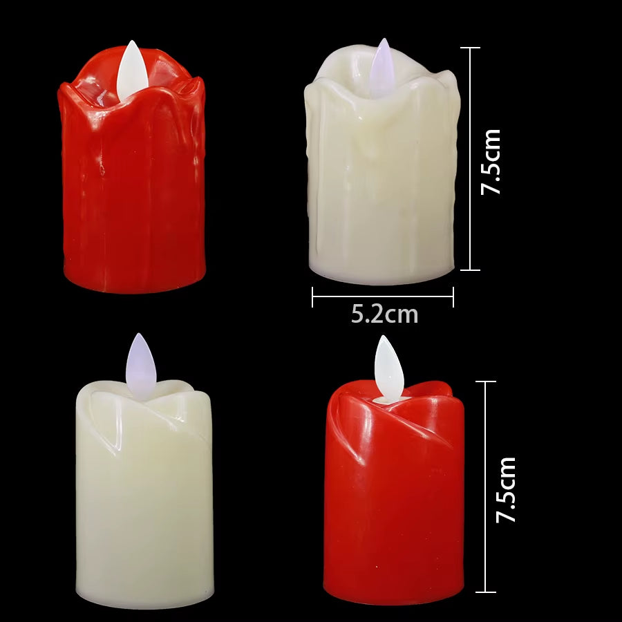 3Pcs/Lot Led Flameless Candle Plastic Simulated Flame LED Birthday Candle Lights Christmas Wedding Party Home Decoration